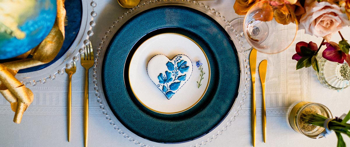 Heart biscuit on a plate